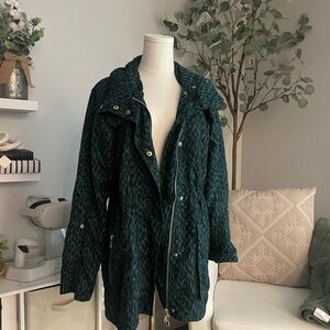 Tart Collections Teal Patterned Utility Jacket